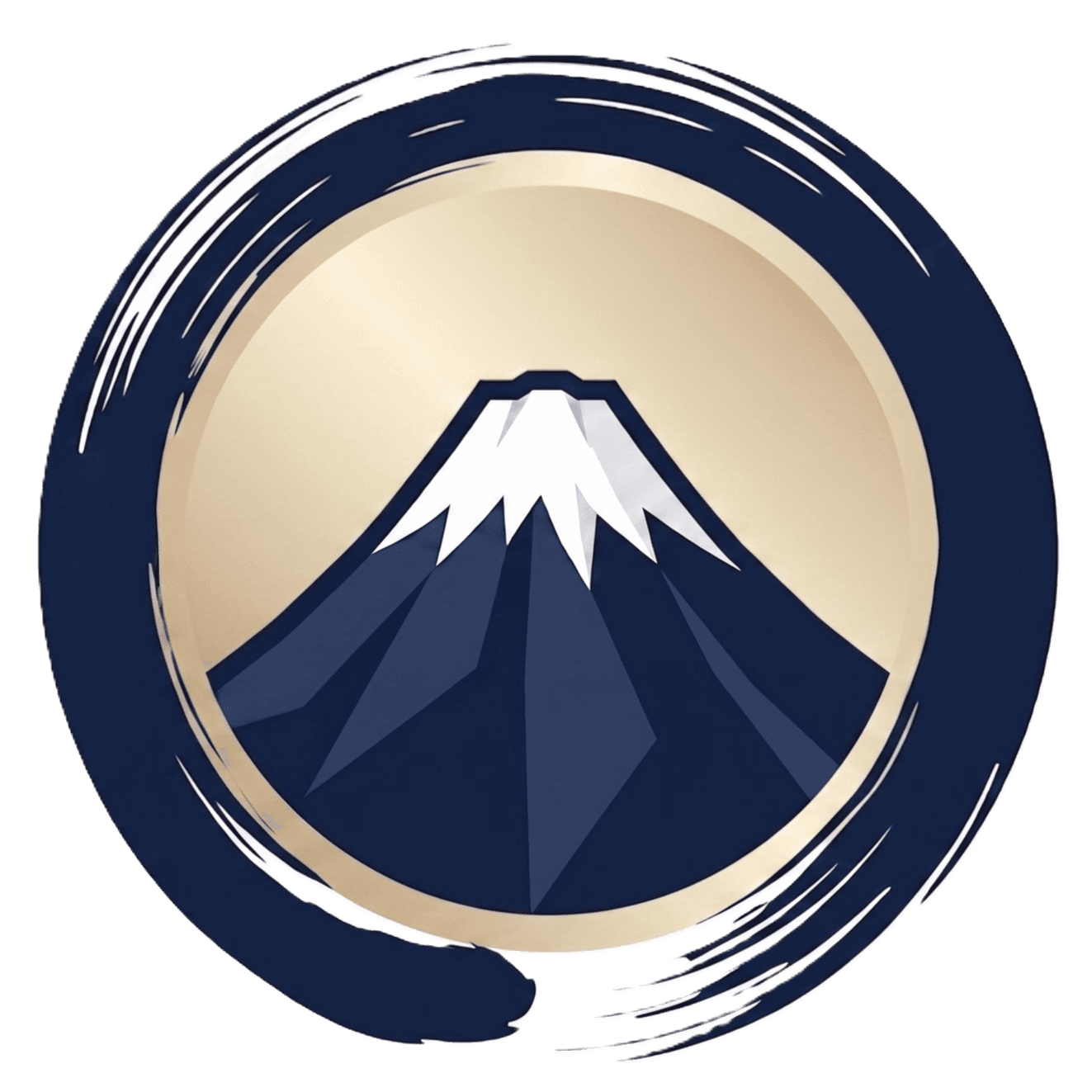 The Zenri emblem: a structured, precise peak resting on fluid foundations